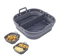 Silicone Air Fryer Mould - Pot for Air Fryer - Silicone Mould with Food Separator - Compatible Cecotec 5.5L 6L, cosori 5.5L 4.7L, Princess, Philips...