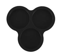 Silicone Air Fryer Moulds - Reusable Baking Cooking Tray, Nonstick Food Organizer | 3 Cavities, Round Egg Mold, Muffin Pudding Hamburger Steak Maker for Breakfast Sandwich, Mini Napkins