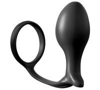 Silicone Anal Plug Dilator with Cock Ring Wearable Dildo for Men