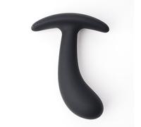 Silicone Anal Plug Smooth,Curved Prostate Massager with a Wide T-Shaped Base Waterproof (L)
