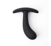 Silicone Anal Plug Smooth,Curved Prostate Massager with a Wide T-Shaped Base Waterproof (S)