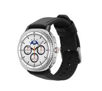 kwmobile Strap for Samsung Galaxy Watch 8 Galaxy/Galaxy Watch 8 Classic 46mm Watch Strap - Silicone and Leather Replacement Watch Band - Sport Wristband - Black