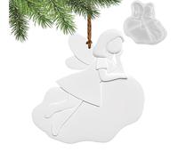 Silicone Angel Mold Kit - Concrete Ornament Shapers, Resin Casting Tools | DIY Hanging Figurine Creation Set, Artistic Plaster Forming System for Creative Workshops Weekend Activities Craft Fans