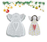 Silicone Angel Mould | Christmas Silicone Moulding Supplies - for Cement for Hanging Decorations | For Party Planners Chalk Teachers Art Fans Holiday Creative Hobbists La
