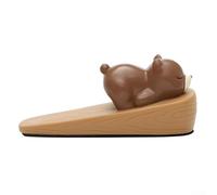 Silicone Animal Door Stopper with Cute Cartoon Figures, PVC Enamel Material, Anti-Collision Silent Design, Plush Bottom for Floor Protection,
