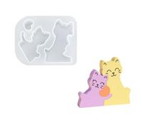 Silicone Animal Holding Love Heart Mold Diffusing Stone Crafting Plaster for Creative Gift Making