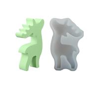 Silicone Animal Shapes - Reindeer Christmas Silicone Mold | Durable Fondant Baking Mould, Cupcake Decoration Mould, DIY Candle Resin Shape, Holiday Wedding Party Kitchen Crafts, Festive Sea