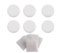 Silicone Anti-Collision Pads, 6 Door Stoppers & 100 Bumpers (4CM/8x3mm), White/Transparent Furniture Protectors for Doors, Cabinets, Walls