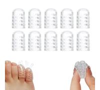 Silicone Anti-Friction Toe Protector, Upgrade Gel Toe Soft Clear Protectors Breathable Toe Covers for Men Women, Little Toe Sleeves Gel Toe Protectors for Corns, Blisters and Ingrown Toenails (10)
