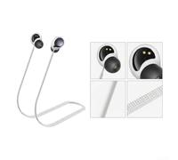 Silicone Anti-Loss Strap for Soundcore Space for a40: Secure Earphones with for durable Soft Rope Prevent Drops Black(White)