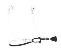 Silicone Anti-Lost Strap Designed Specifically for AirPods to Provide Consistent Retention Without Interfering with Audio Performance (White)