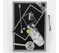 Silicone Anti Slip Bar Mat for Countertop, Coffee Maker, Glass Cup - Spill Resistant Drainable Mat for Home Pub, Bar, Kitchen (3 Sizes(10 * 10CM)