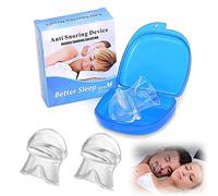 Silicone Anti Snore Devices, 2 Pieces Reusable Transparent and Soft Tongue Retainer Snore Stopper, Anti-Snoring Mouthpiece Suitable for Men and Women to Stop Snoring