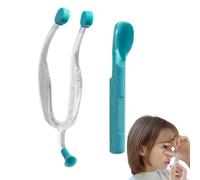 Silicone Applicator - Portable Eye Care Aids Kit, Soft Inserter and Tweezers | Blue Travel Removal Set for Long Nails | Delicate I