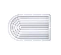 Silicone Arch Door Molds Striped Pattern Epoxy Resin for Cup Pad Home Ornaments Tray Curved Arch Molds