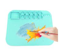 Silicone Art Mat - Craft Mat Kids Painting Station - Nonstick Paint Tray Palette Resin Casting Tool for Clay Color Counter Drawing Desk Crafting