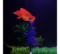 Silicone Artificial Fish Aquarium Decortion High Simulation Lifelike Floating Fake Betta Fish Tank Ornament (Red Goldfish)