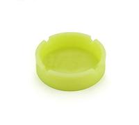 Silicone ashtrays,high temperature and heat resistance, round design ashtrays, long-lasting glow in the dark (Yellow)