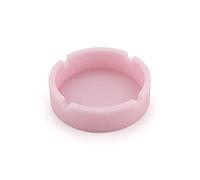 Silicone ashtrays,high temperature and heat resistance, round design ashtrays, long-lasting glow in the dark (Pink)