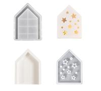 Silicone Atmospheres Light Mold Sturdy Silicone Mold for Crafting Individualized Hollow House Storage and Lighting