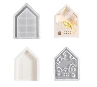 Silicone Atmospheres Light Mold Sturdy Silicone Mold for Crafting Individualized Hollow House Storage and Lighting Parent Child Activity
