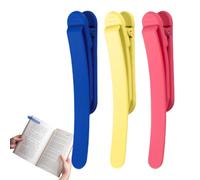 Silicone Automatic Bookmarks - No Forgetting the Pages, 3 x Page Clips for Journaling, Book Reads, Smart, Stay In Place and Follow the Pages Easy, and