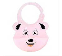 Silicone Baby Bib Silicone Bib Bib Waterproof Baby Saliva Pocket Pink
