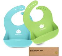 Silicone Baby Bibs - Easy Wipe Silicone Bibs for Babies - Weaning Bibs with Large Food Catcher - Toddler Bib for Boys, Girls - BPA Free Baby Bib - Baby Weaning Bib - Baby Bibs for Weaning (Cloud Nine)