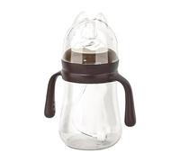 Silicone Baby Bottle, 240ml Anti-Colic Baby Bottle, Newborns Bottle Set Breast-Like Nipple Baby Feeding Bottle with Handles, Baby Feeding Supplies for Babies Boys Girls Breastfeeding