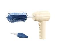 Silicone Baby Bottle Brush with Rotatable Handle Nipple Cleaner Brush Efficient Cleaning Tool for Home and Travel Use Efficient Bottle Cleaning