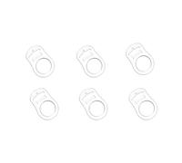 Silicone Baby Dummy Adapter - 6pcs Transparent Dummy Clip Adapter,Silicone Dummy Clips - Baby Pacifier Ring Holder Clip Adapter for Button-Style Pacifie,Ring Button Style Pacifier Adapter