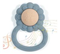 Silicone Baby Rattle Teether, Lion Shape Baby Toy for Sensory and Chewing Development, BPA Free (Ether)