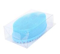 Silicone Baby Sensory Brush Massage Bath Tactility Training Brush Head Hair Washer Comb for Infant Sensory Development and Relaxation Rose Red Blue (Blue)