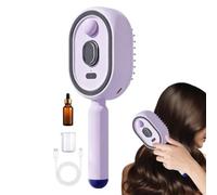 silicone baby toothbrush, Brush for Hair, Rechargeable Anti-Static Red Light Air Cushion Comb, Cordless Anti-Frizz Detangling silicone baby toothbrush, Hair Brushl (Purple)