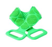 Silicone Back Massage Brush, Double-Sided Exfoliating Massage Brush for Back, Soft Bristles, Massage Points, Easy-Grip Ring, Easy to Clean