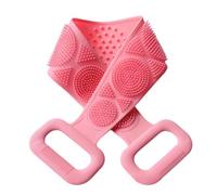 Silicone Back Massage Brush, Double-Sided Exfoliating Massage Brush for Back, Soft Bristles, Massage Points, Easy-Grip Ring, Easy to Clean