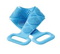 Silicone Back Massage Brush, Double-Sided Exfoliating Massage Brush for Back, Soft Bristles, Massage Points, Easy-Grip Ring, Easy to Clean