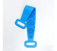 Silicone Back Scrubber for Shower 70cm Exfoliating Body Scrubber Belt Double Side Strap Durable Easy to Use and Scrub for Men Women Children Elderly 1PCS Blue