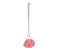 Silicone Back Scrubber for Shower Wall Mount Double Sided Shower Brush for Skin Exfoliating Bath Massage Bristles(Pale red)