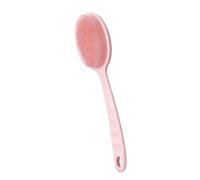 Silicone Back Scrubber for Shower Wall Mount Double Sided Shower Brush for Skin Exfoliating Bath Massage Bristles(Pale red)