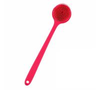 Silicone Back Scrubber, Long Handle, Soft Bristles & Massage Nubs