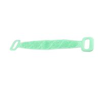 Silicone Back Scrubber Strap Double Sided Exfoliating Bath Shower Cleaning Belt Ergonomic Design for Men Women Kids Elderly Soft Dense Brush Hair Body Massage Tool (Green)