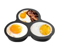 Silicone Backform für Heißluftfritteuse - 3-Kavitäten Cupcake Form | Hitzeäppdige Airfryer Backbecher - Muffinform kleine Kuchen Puddings Hamburger Frühstückssandwich Frikadelle, Zubehör Antihaft