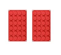 Silicone Bake Molds Half Ball Flat Cylinder Silicone Mold for Baking Halfspere Ball Chocolate Cookie Sandwich Muffin Cupcake 2Pcs 05