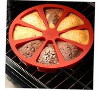 Silicone Bake Ware Large Round 8 Triangle Cavity Cake Pan Mold Silicone Portion Cake Molds Soap Mould Pizza Pan 1pc(random Color)