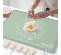 Silicone Baking Mat 24" x 16", Extra Thick Dough Rolling Mat with Measurements and Edge Heightening, Non-stick Food Grade Silicone Pastry Mat for for Pastry, Bread, Cookies, Pizza, Fondant, Pasta