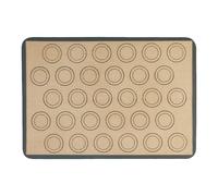 Silicone Baking Mat 42 29.5cm Nonstick Heat Oven Mats Toaster Liner Sheet for Making Pizza Cookie Bread Bun 30 Baking Rings Bakeware with Lids 9x13 (A, One Size)