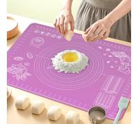 Silicone Baking Mat Extra Large Non-Stick Baking Mat with High Edge, Food Grade Silicone Dough Rolling Mat for Making Cookies, Macarons, Multipurpose Mat, Countertop Mat, Placemat (80x60cm)