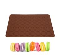 Silicone Baking Mat for Macarons, 48 Hole Non Stick Macaron Silicone Mat, Reusable Food Safe Cookie Sheet Liners for Cookies, Bread, Pastry, Dessert, 15.2x11.2in