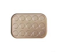 Silicone Baking Mat for Macarons, Non- Reusable Parchment Replacement with Circle Indents, 26.5 x 26.5 cm, Compatible with Oven, Microw(15 Holes)